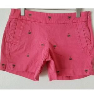 J.CREW Women's Neon Pink Dalia Palm Tree Embroider‎